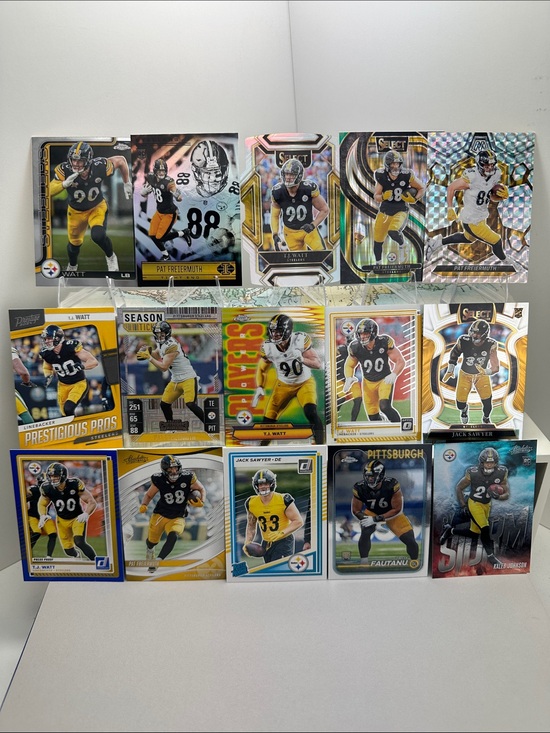 Topps Other - Steelers TJ Watt Chrome PowerPlayers & Freiermuth/Sawyer/Fautanu/Johnson rookies
